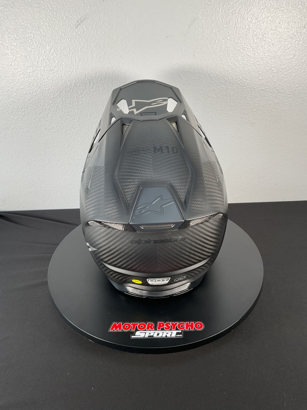 Alpinestars Supertech M10 Fame Helmet - Black Carbon Matte & Glossy - Size Large - USED LIKE NEW