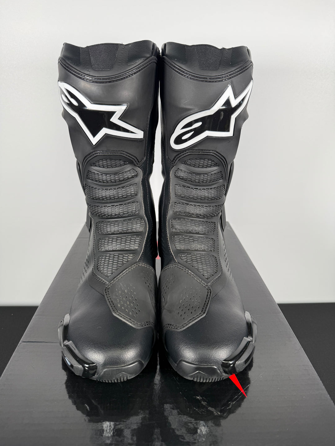 ALPINESTARS SMX-6 V3 VENTED BOOTS - BLACK - Size Euro 48 / US 12.5 - USED / GOOD