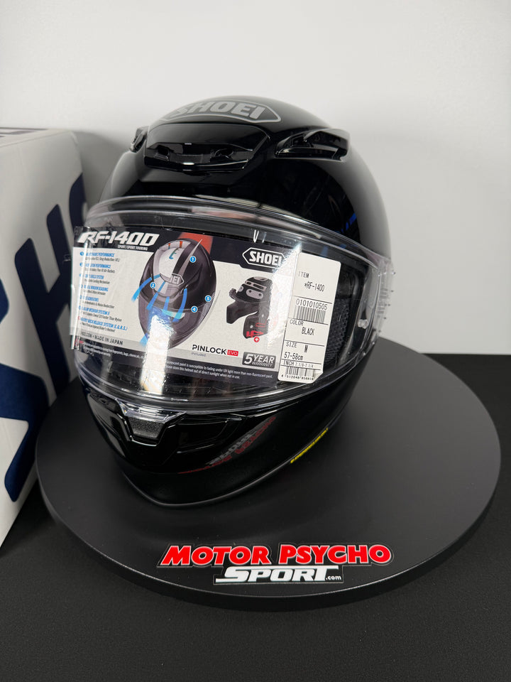 Shoei RF-1400 Helmet - Gloss Black Size MD - USED / LIKE NEW #2 - FINAL SALE NO RETURNS