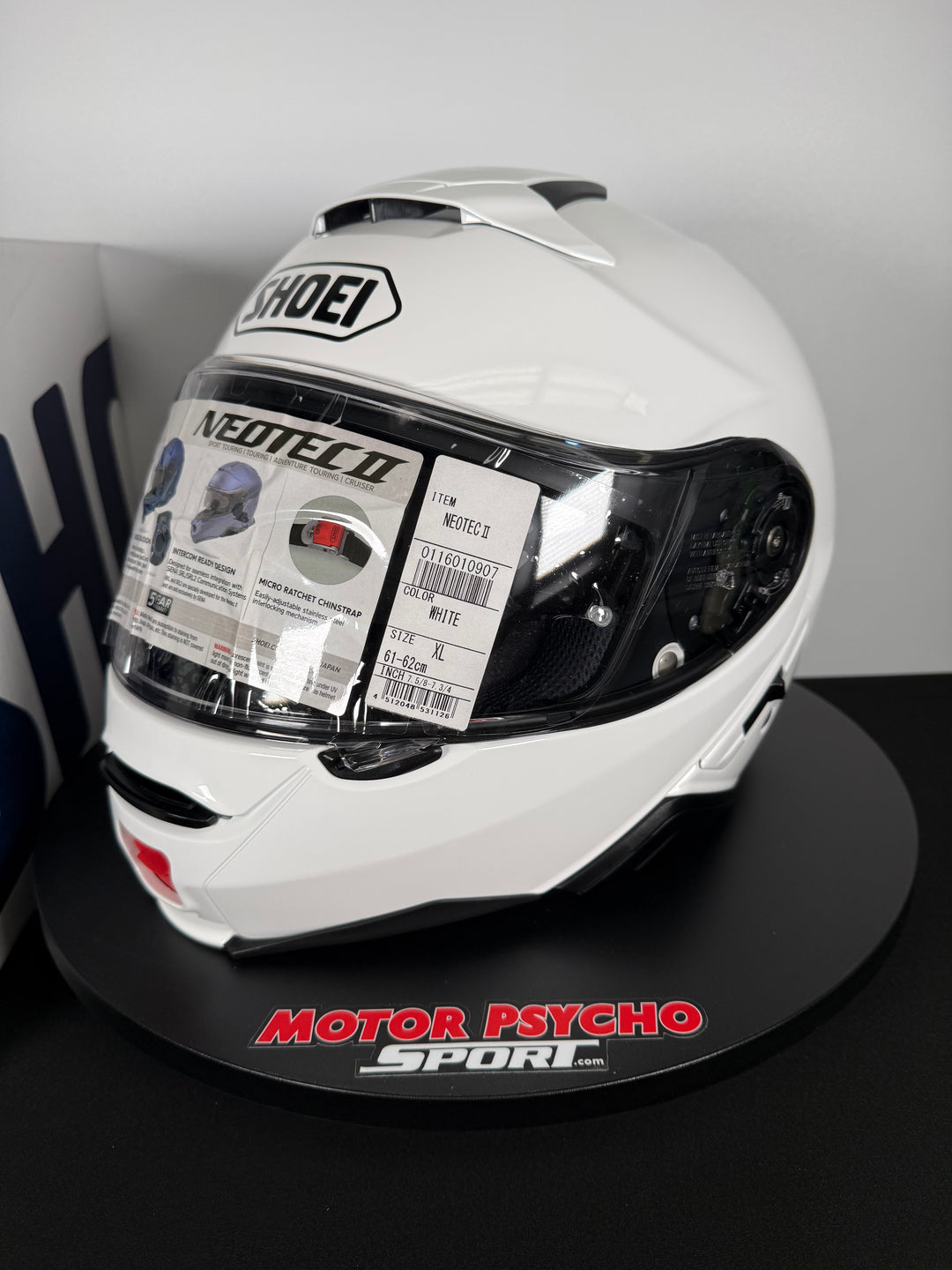 Shoei Neotec II Modular Helmet - Gloss White - Size XL - USED / OPEN BOX - FINAL SALE / NO RETURNS
