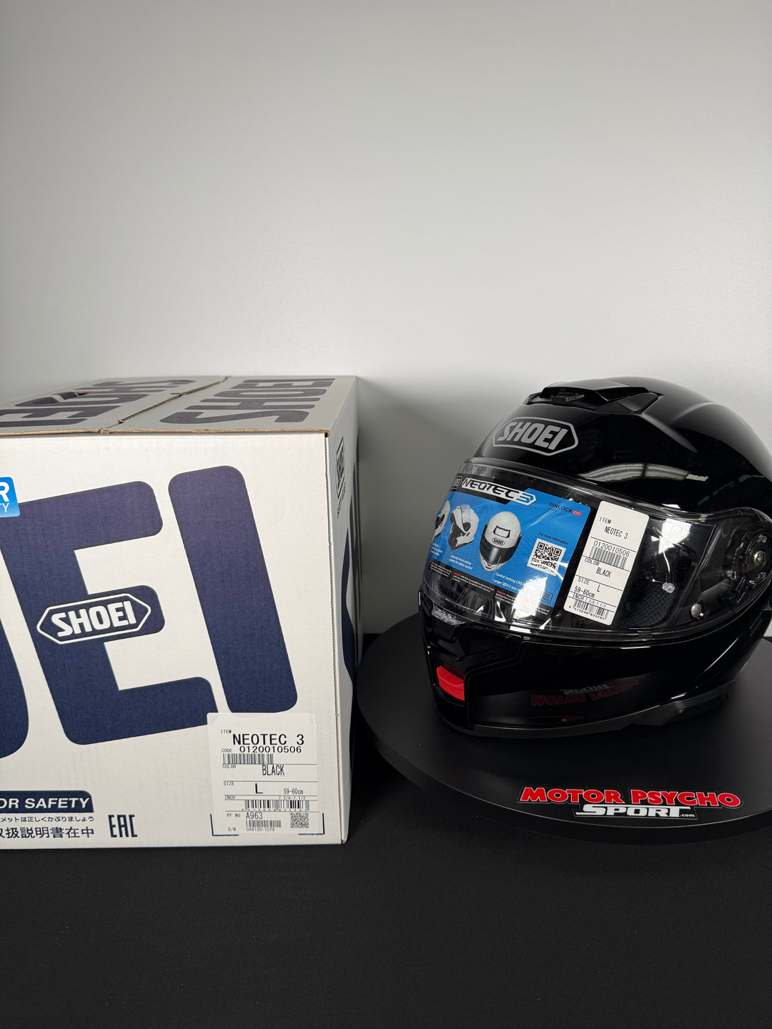 Shoei Neotec 3 Modular Helmet - Gloss Black - Size Large - USED / OPEN BOX #2 - FINAL SALE / NO RETURNS