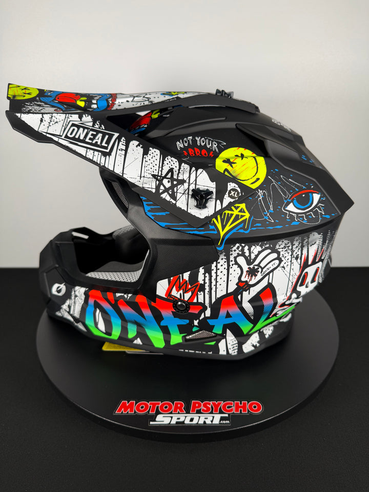 O'Neal 2 SRS Rancid V.24 Helmet Black/White - Size XL - OPEN BOX