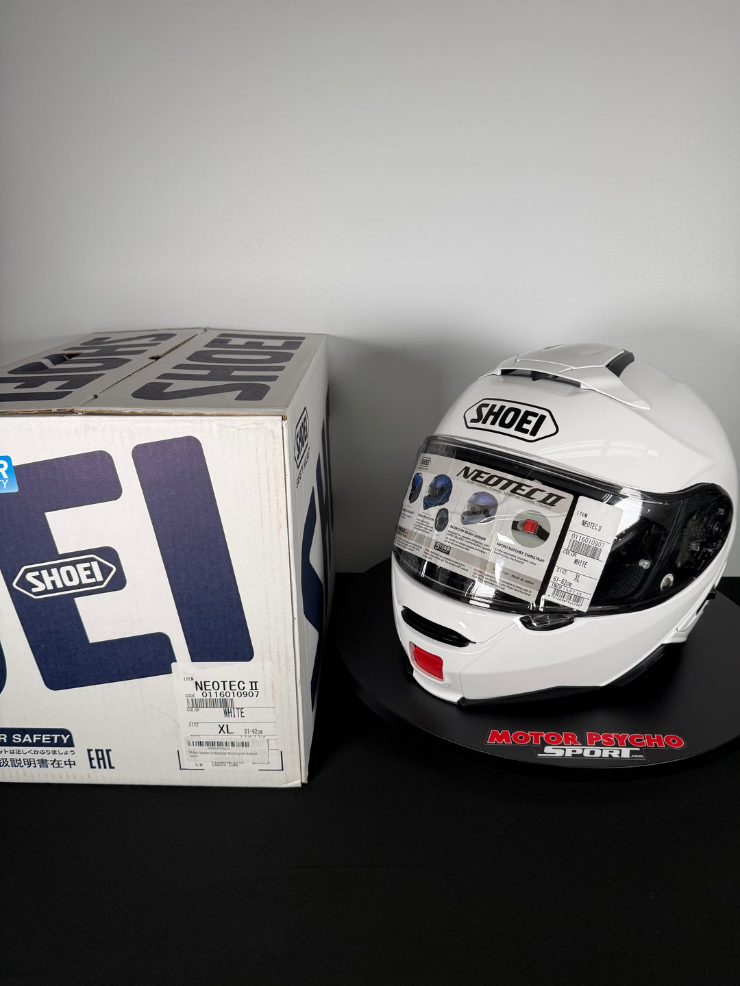 Shoei Neotec II Modular Helmet - Gloss White - Size XL - USED / OPEN BOX - FINAL SALE / NO RETURNS