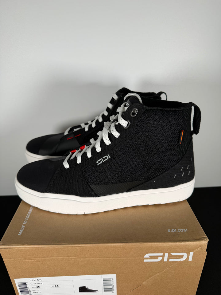 SIDI ARX AIR MESH RIDING SHOW - BLACK/WHITE - Size EU 45 / US 11 - OPEN BOX / FINAL SALE / NO RETURNS