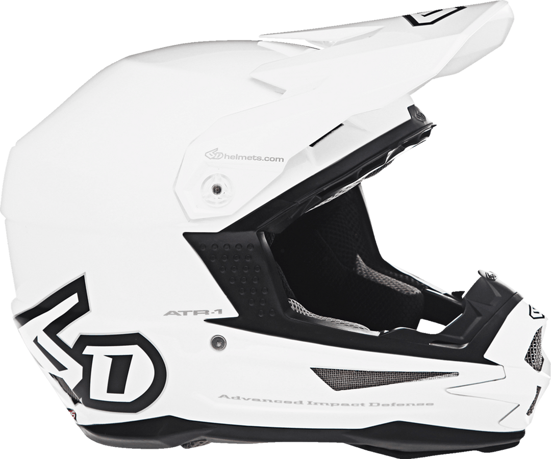 6D ATR-1 Solid Helmet - Gloss White - Motor Psycho Sport