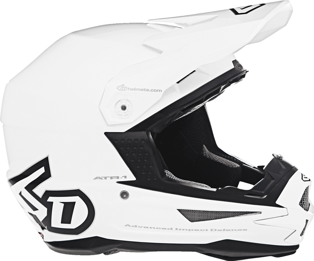 6D ATR-1 Solid Helmet - Gloss White - Motor Psycho Sport