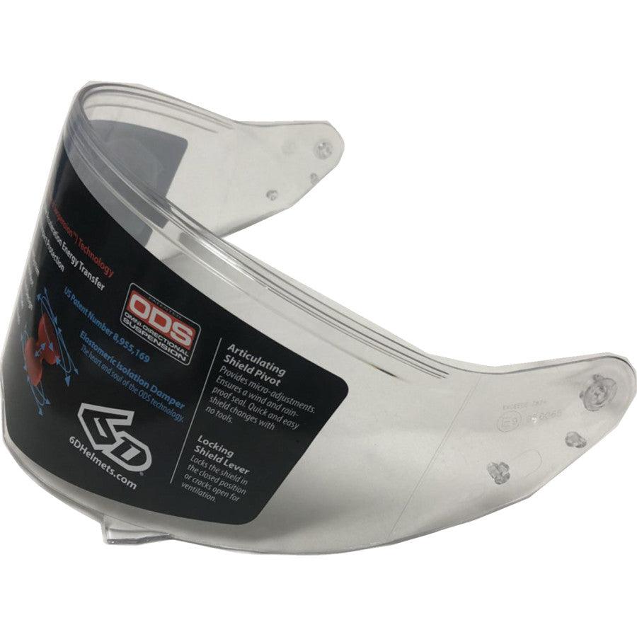 6D ATS-1 Helmet Shield - Clear - Motor Psycho Sport