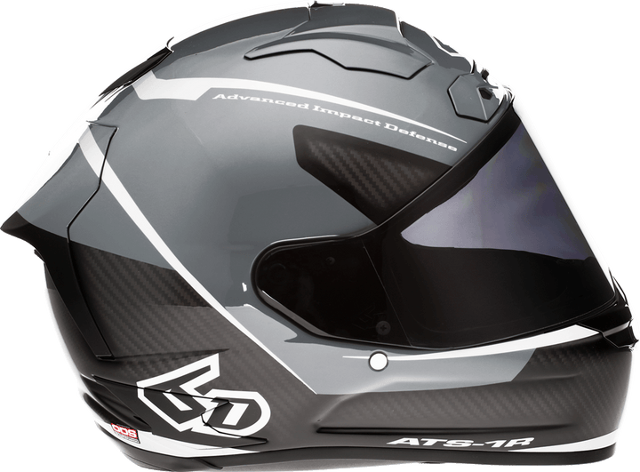 6D ATS-1R Helmet - Alpha Silver - Motor Psycho Sport