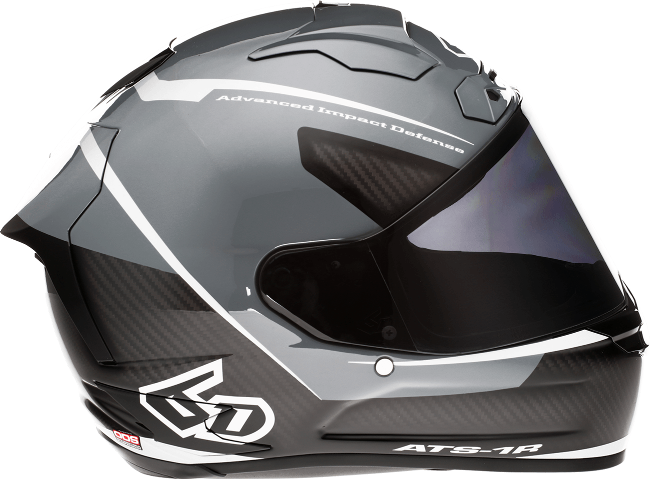 6D ATS-1R Helmet - Alpha Silver - Motor Psycho Sport