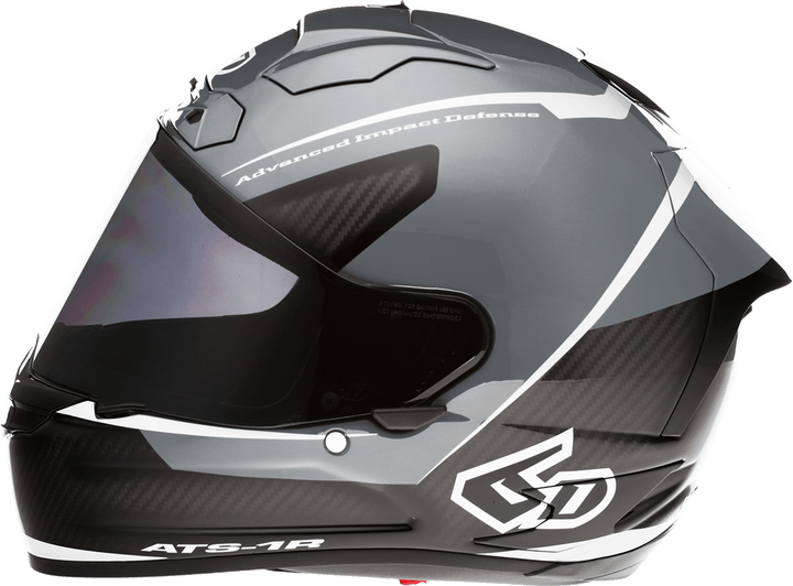 6D ATS-1R Helmet - Alpha Silver - Motor Psycho Sport