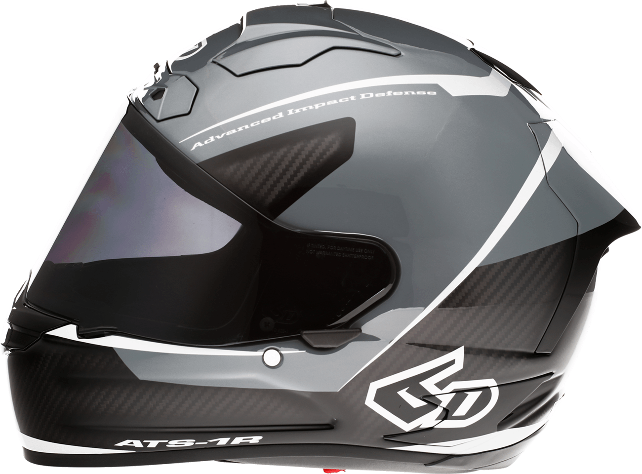6D ATS-1R Helmet - Alpha Silver - Motor Psycho Sport