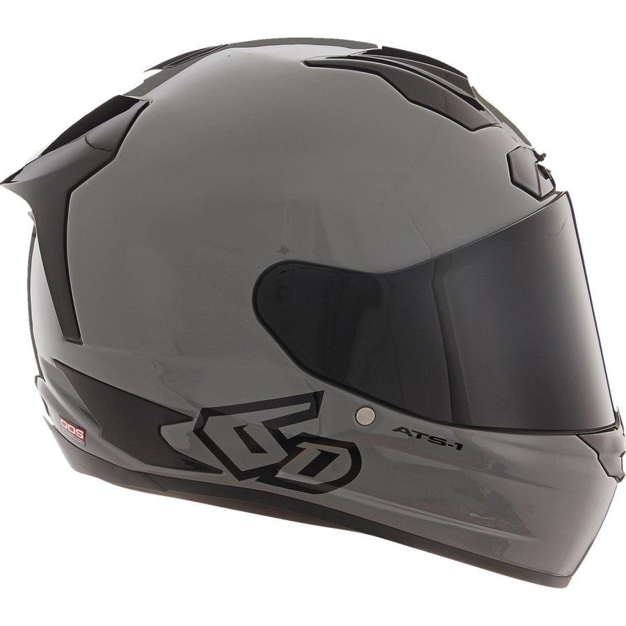 6D ATS-1R Solid Helmet - Gloss Gray - Motor Psycho Sport