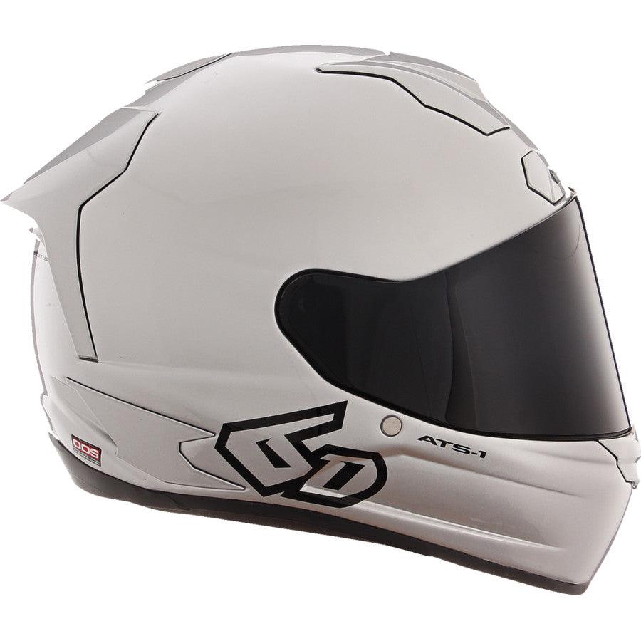 6D ATS-1R Solid Helmet - Gloss Silver - Motor Psycho Sport