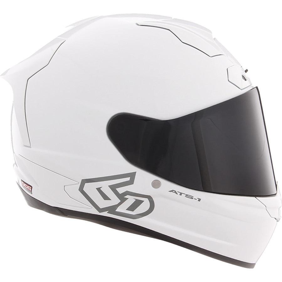 6D ATS-1R Solid Helmet - Gloss White - Motor Psycho Sport