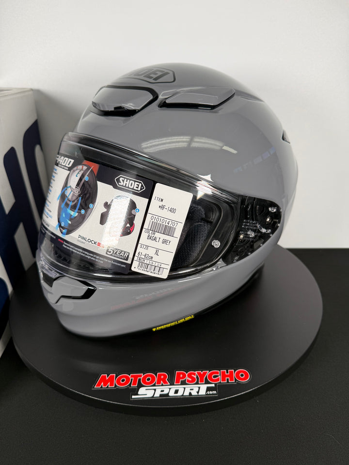 Shoei RF-1400 Helmet - Gloss Basalt Gray - Size XL - USED / OPEN BOX - FINAL SALE / NO RETURNS
