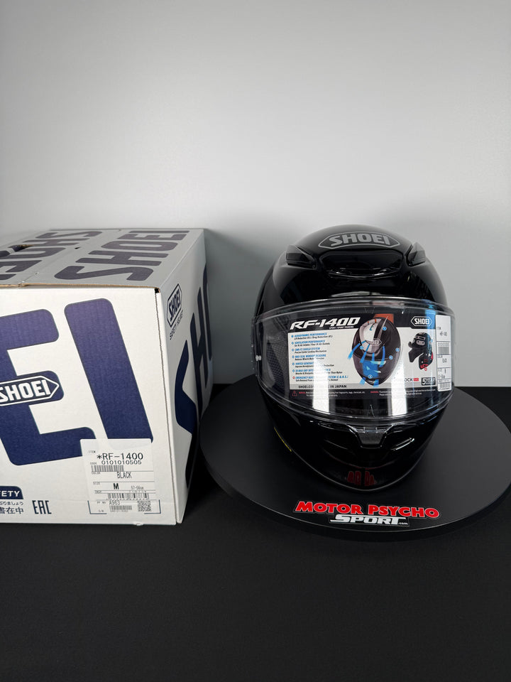 Shoei RF-1400 Helmet - Gloss Black - Size M - USED / OPEN BOX