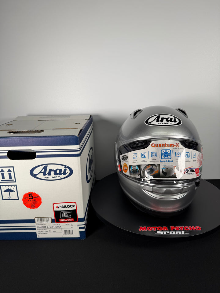 Arai Quantum-X Helmet - Aluminum Silver - Size Large - OPEN BOX