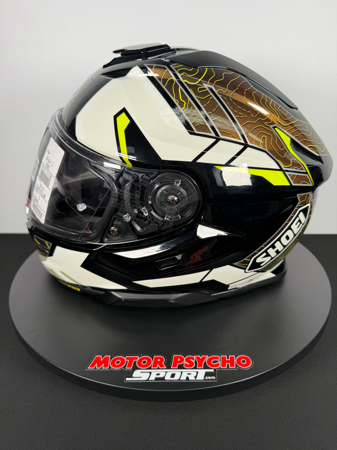 Shoei GT-Air 3 Hike Helmet - TC-11 Khaki/White/Hi-Viz - Size Large - USED / OPEN BOX - FINAL SALE / NO RETURNS