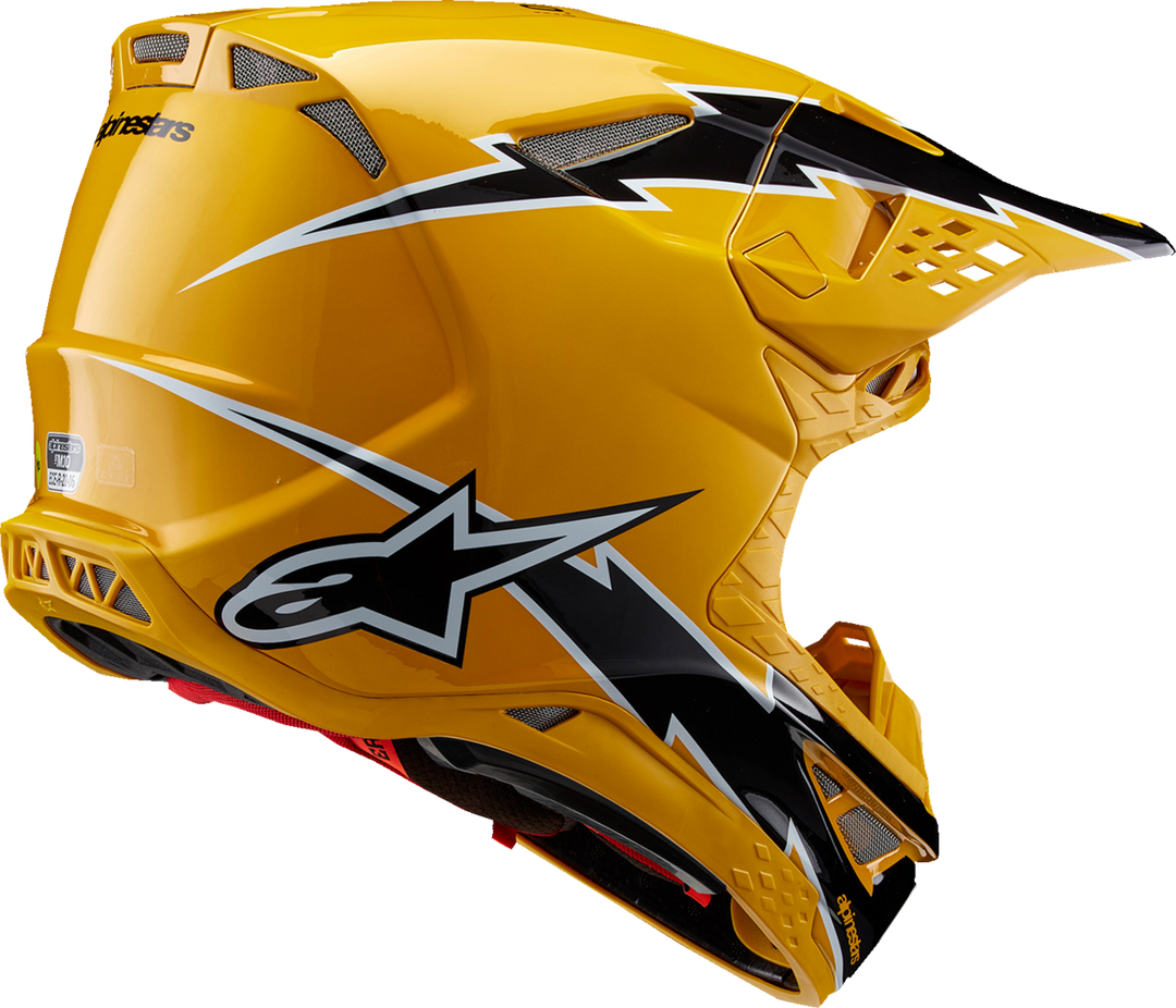 Alpinestars Supertech S-M10 Ampress Helmet - Gloss Black/Yellow
