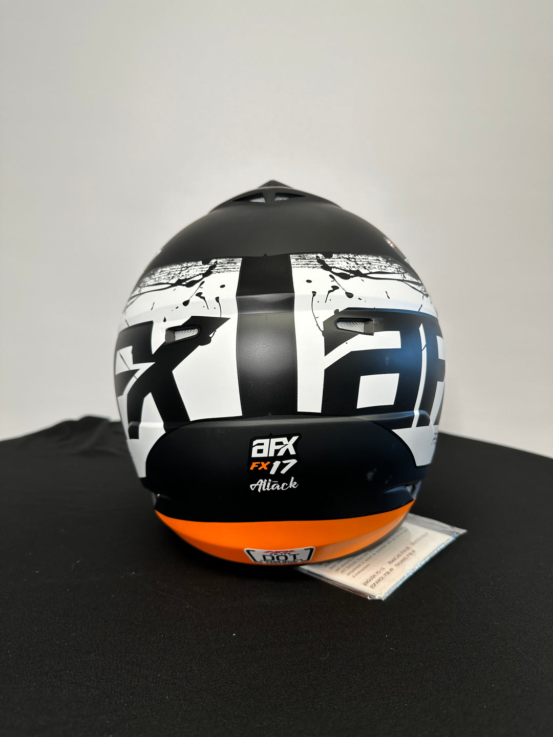 AFX FX-17Y Attack Helmet - Matte Black/Orange - Size Youth Medium