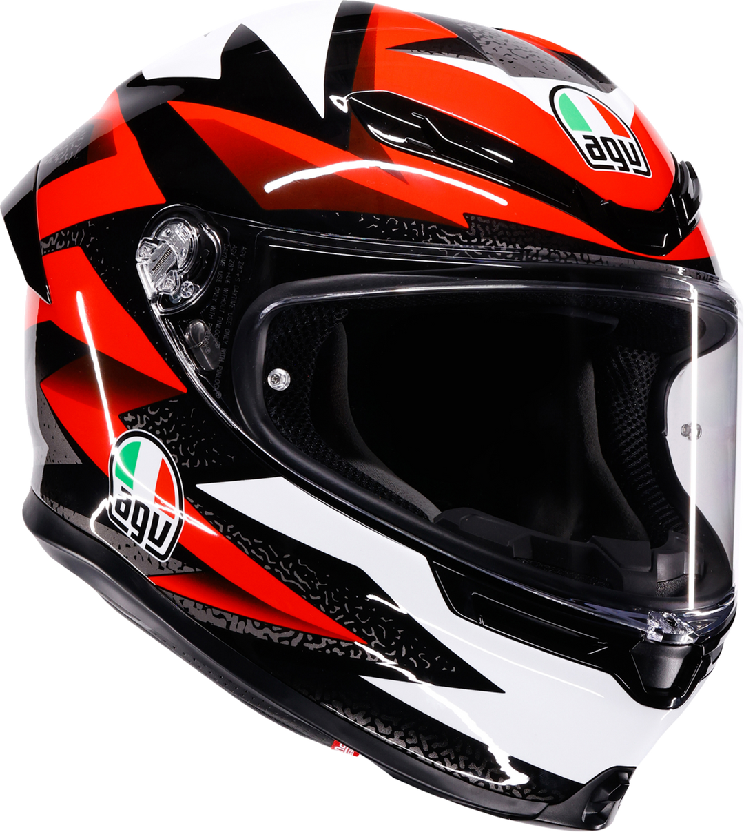 AGV K6 S Helmet - Brazen - Black/Red/White