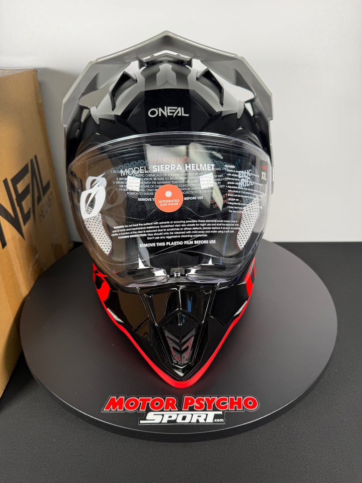O'Neal Sierra Helmet R Gray/Black/Red - Size XXL - OPEN BOX