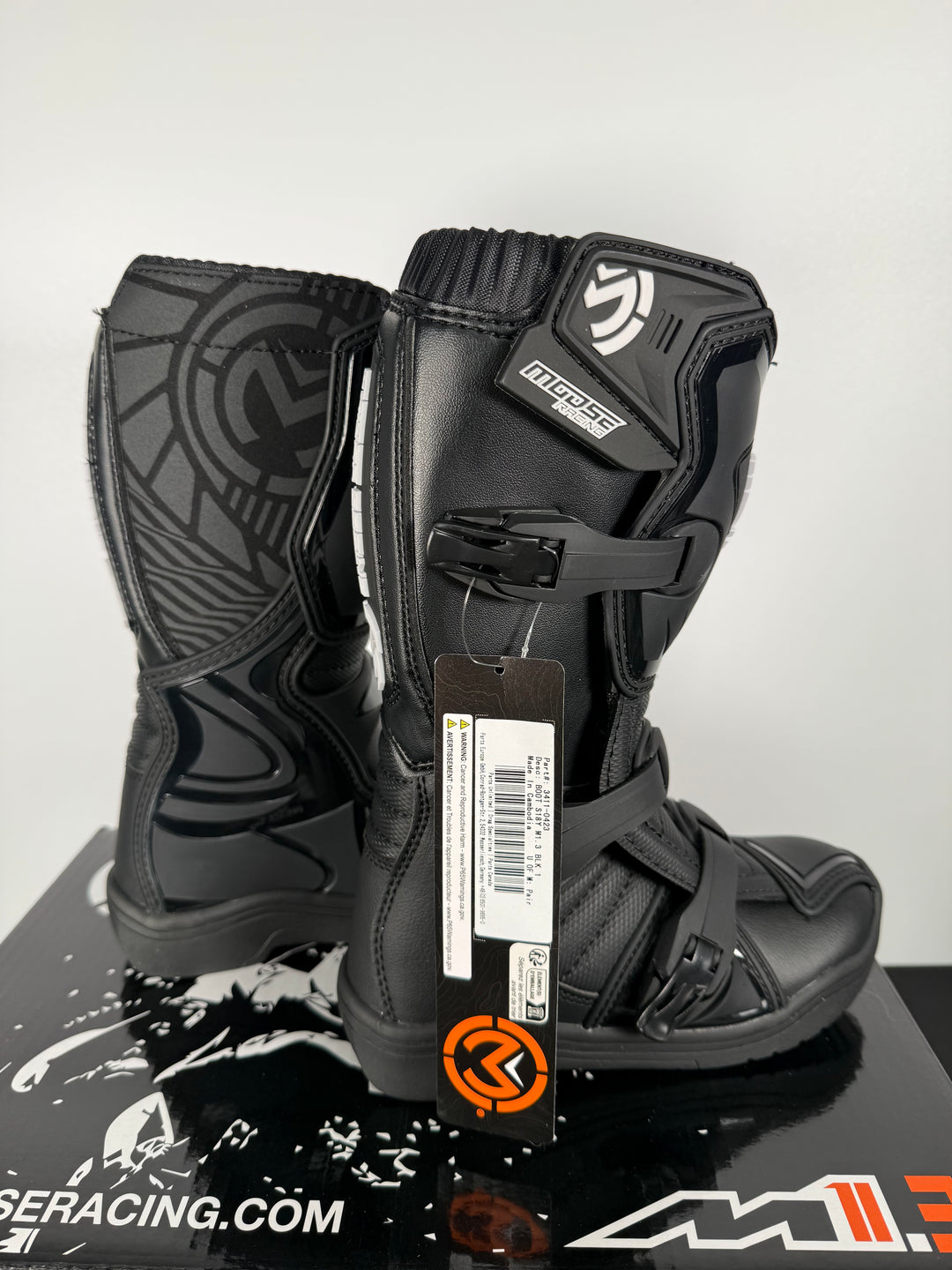 Moose Racing M1.3 Youth Boots - Black - Size Youth US 1 - OPEN BOX