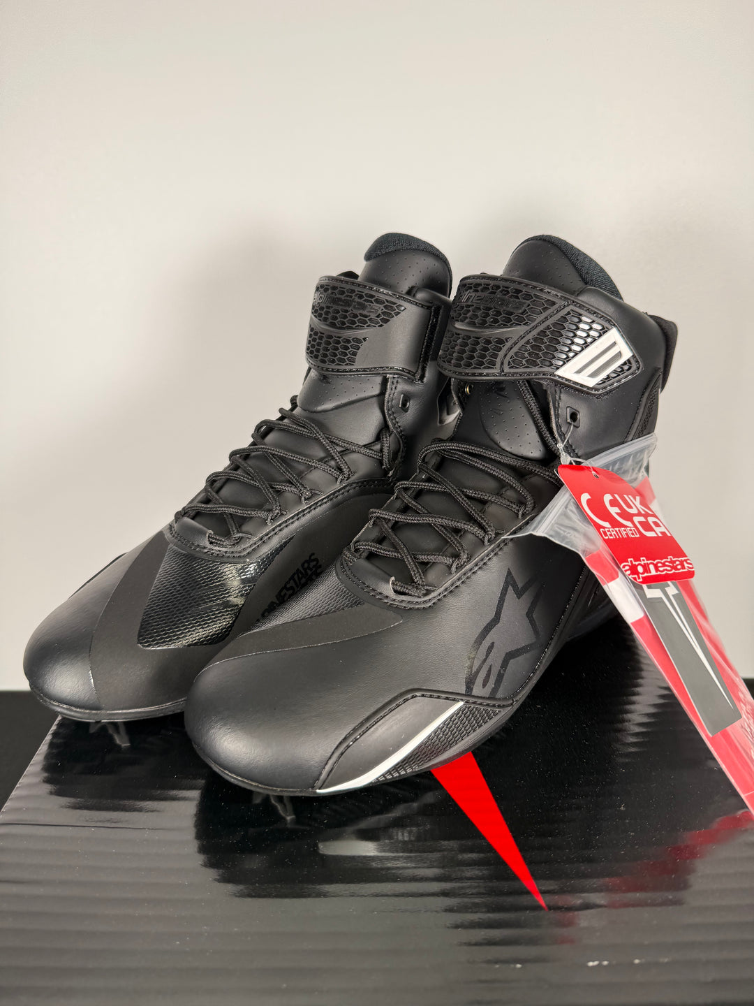 Alpinestars Faster-4 Shoes - Black - Size EU 42 / US 9 - OPEN BOX - FINAL SALE / NO RETURNS