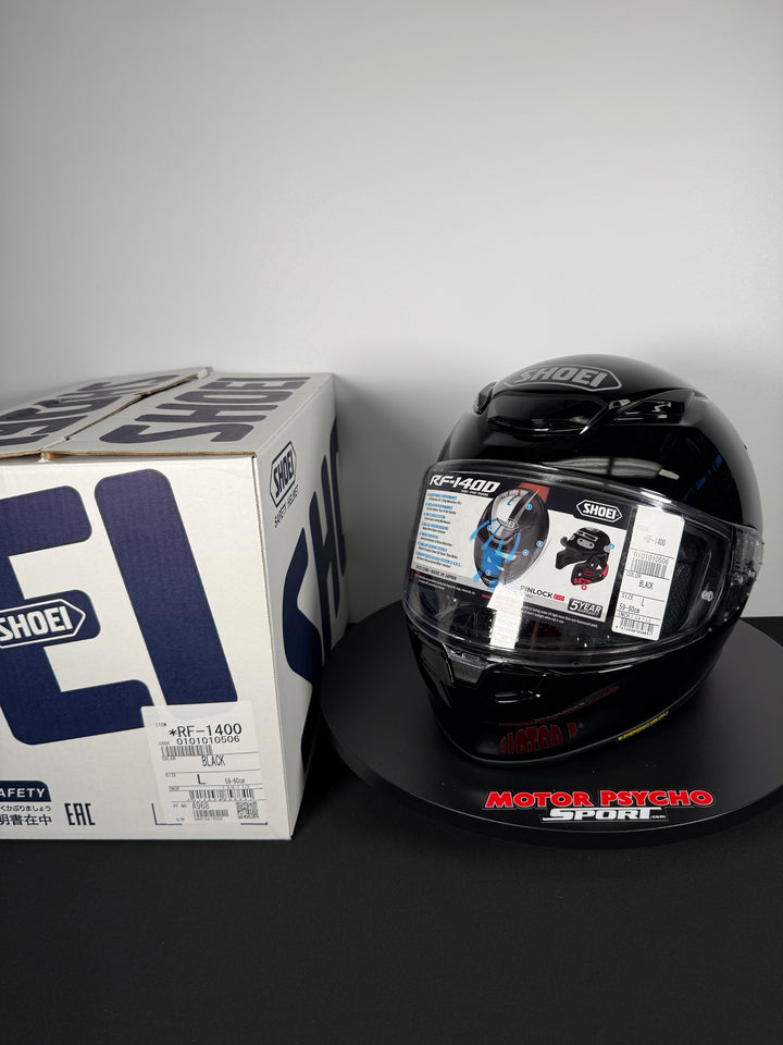 Shoei RF-1400 Helmet - Gloss Black - Size Large - USED / OPEN BOX - FINAL SALE / NO RETURNS