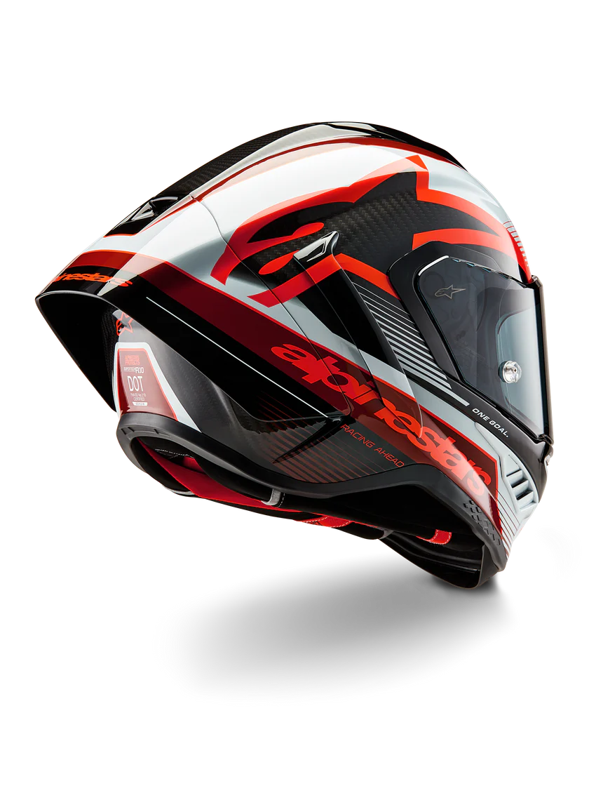 Alpinestars Supertech R10 Helmet - Team - Black/Carbon Red/Gloss White
