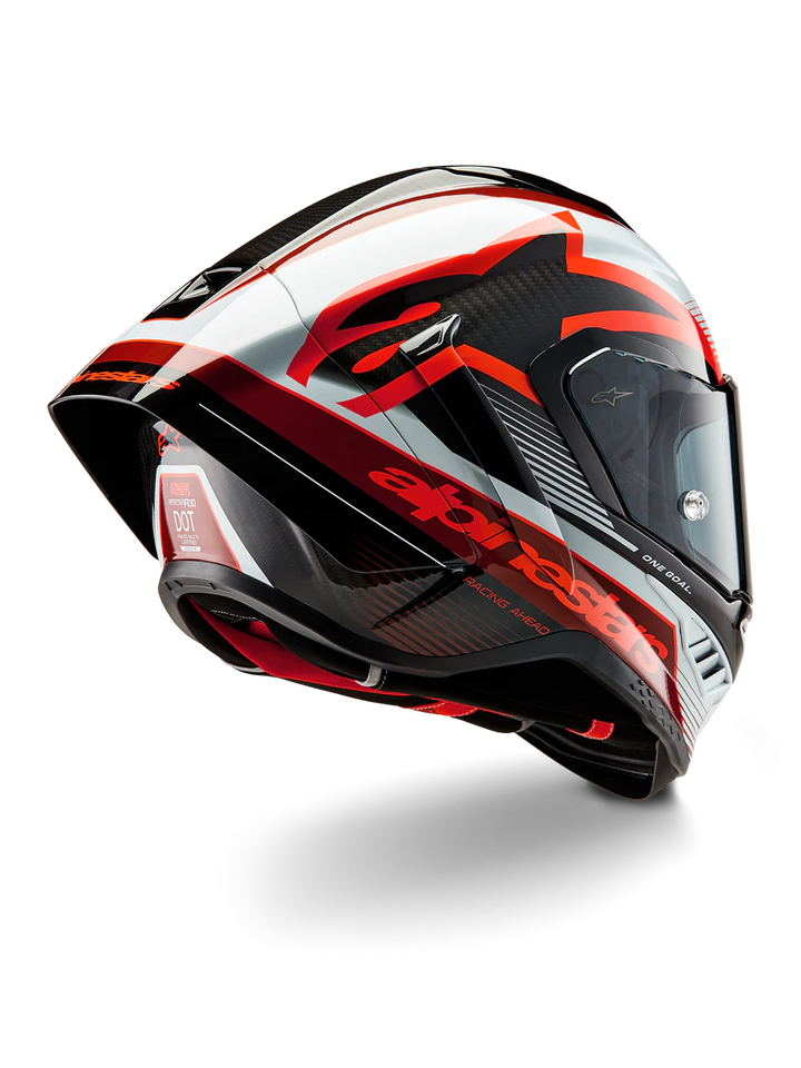 Alpinestars Supertech R10 Helmet - Team - Black/Carbon Red/Gloss White