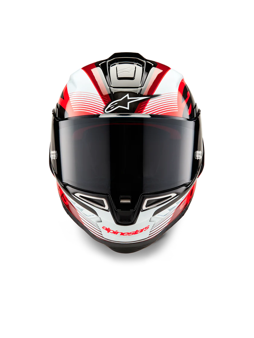 Alpinestars Supertech R10 Helmet - Team - Black/Carbon Red/Gloss White