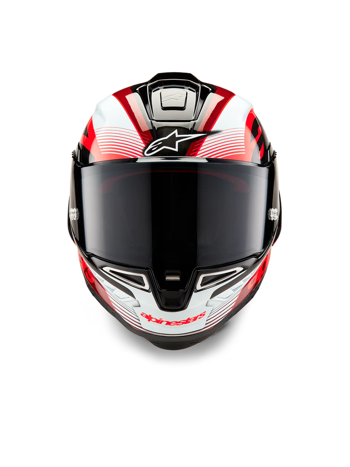 Alpinestars Supertech R10 Helmet - Team - Black/Carbon Red/Gloss White