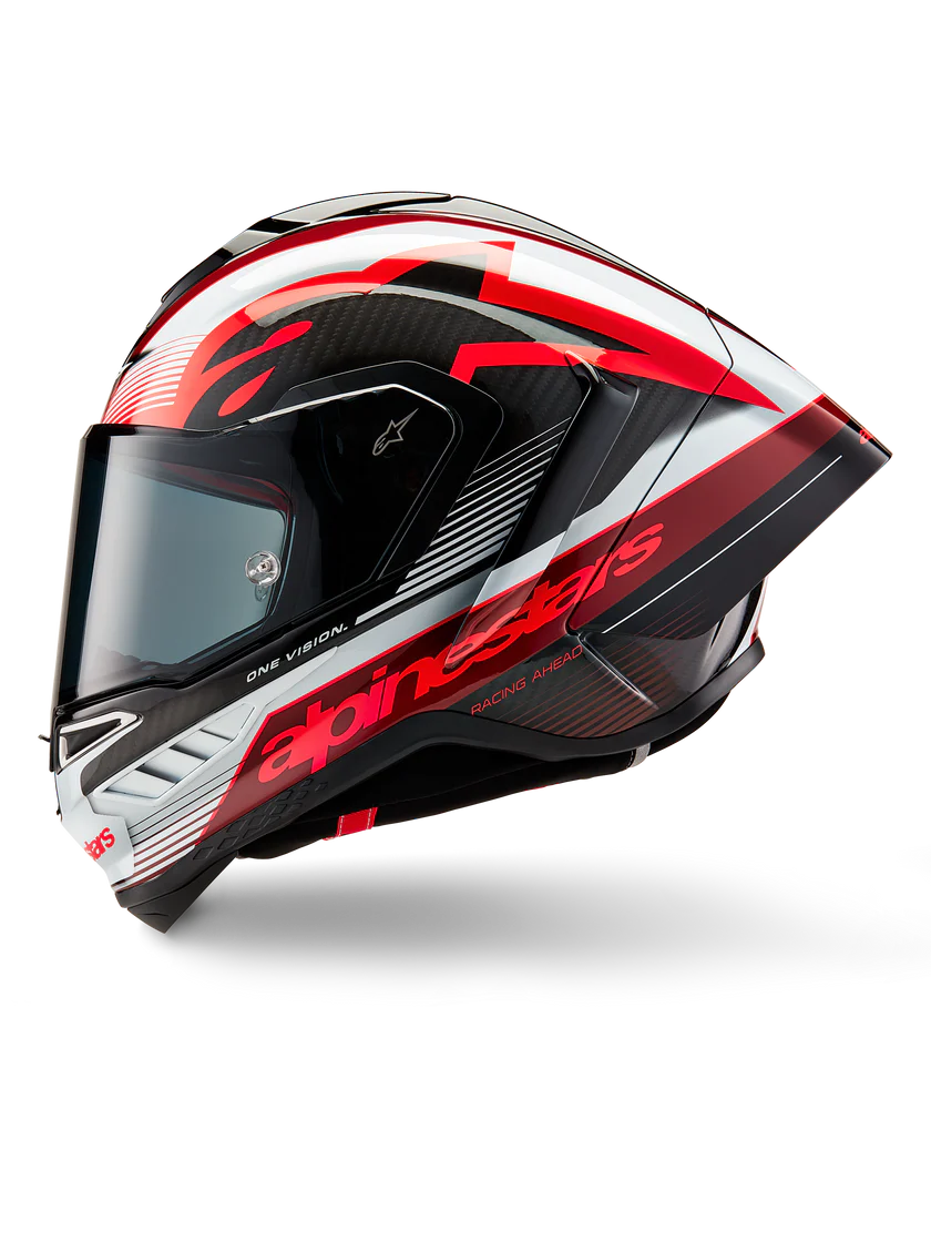 Alpinestars Supertech R10 Helmet - Team - Black/Carbon Red/Gloss White