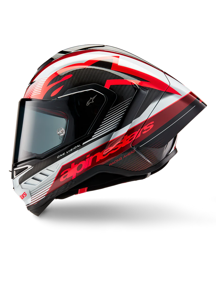 Alpinestars Supertech R10 Helmet - Team - Black/Carbon Red/Gloss White
