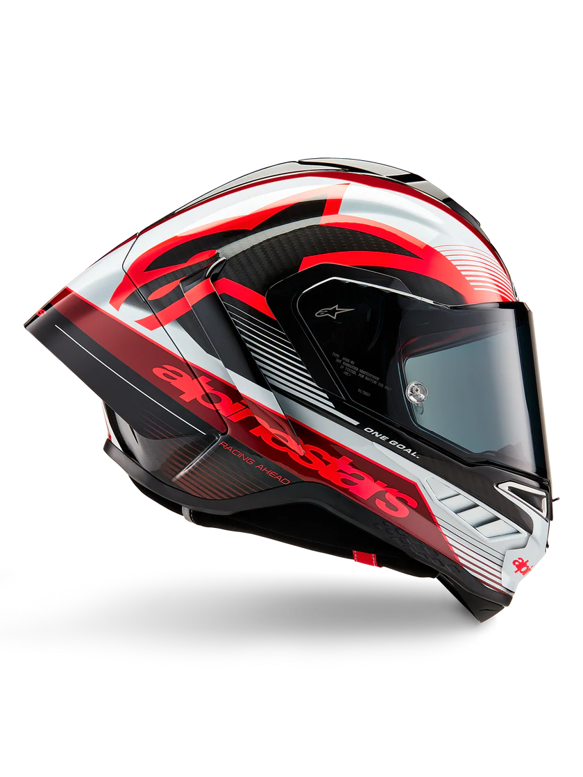 Alpinestars Supertech R10 Helmet - Team - Black/Carbon Red/Gloss White
