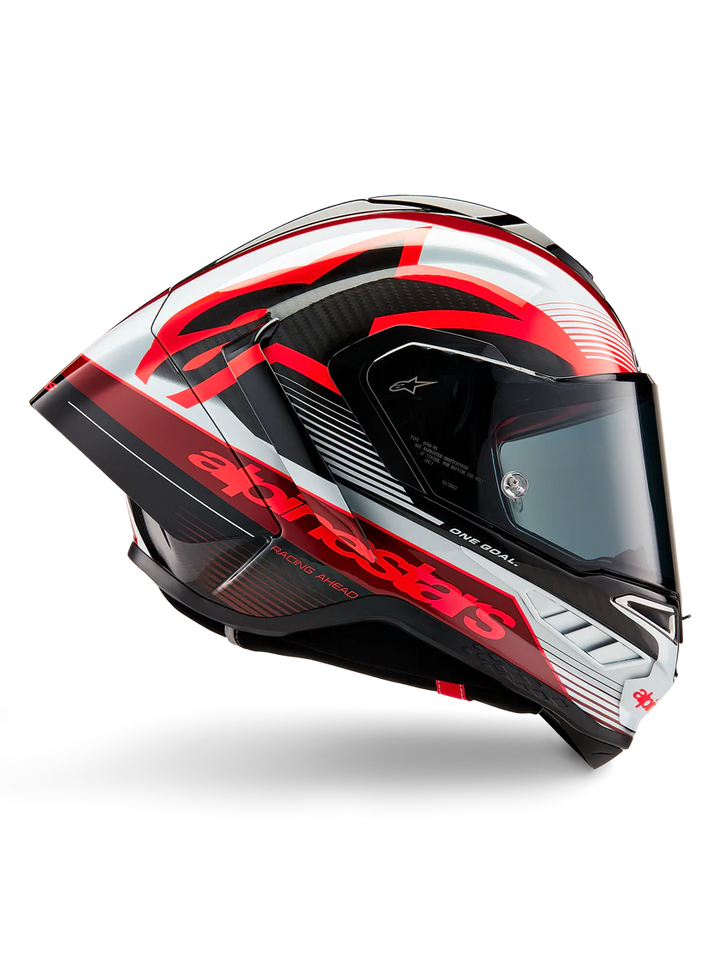 Alpinestars Supertech R10 Helmet - Team - Black/Carbon Red/Gloss White