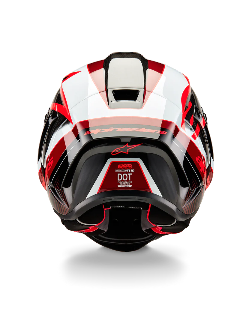 Alpinestars Supertech R10 Helmet - Team - Black/Carbon Red/Gloss White