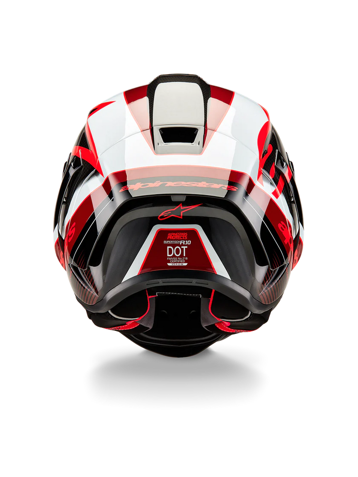 Alpinestars Supertech R10 Helmet - Team - Black/Carbon Red/Gloss White