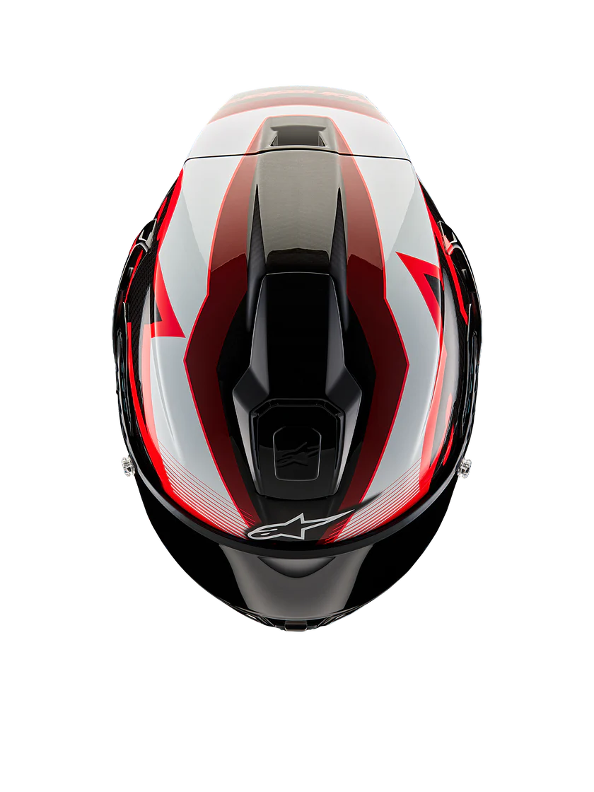 Alpinestars Supertech R10 Helmet - Team - Black/Carbon Red/Gloss White