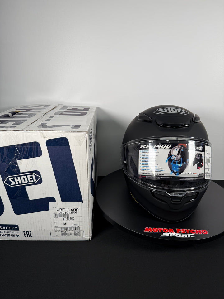 Shoei RF-1400 Helmet - Matte Black - Size Medium - Used / LIKE NEW