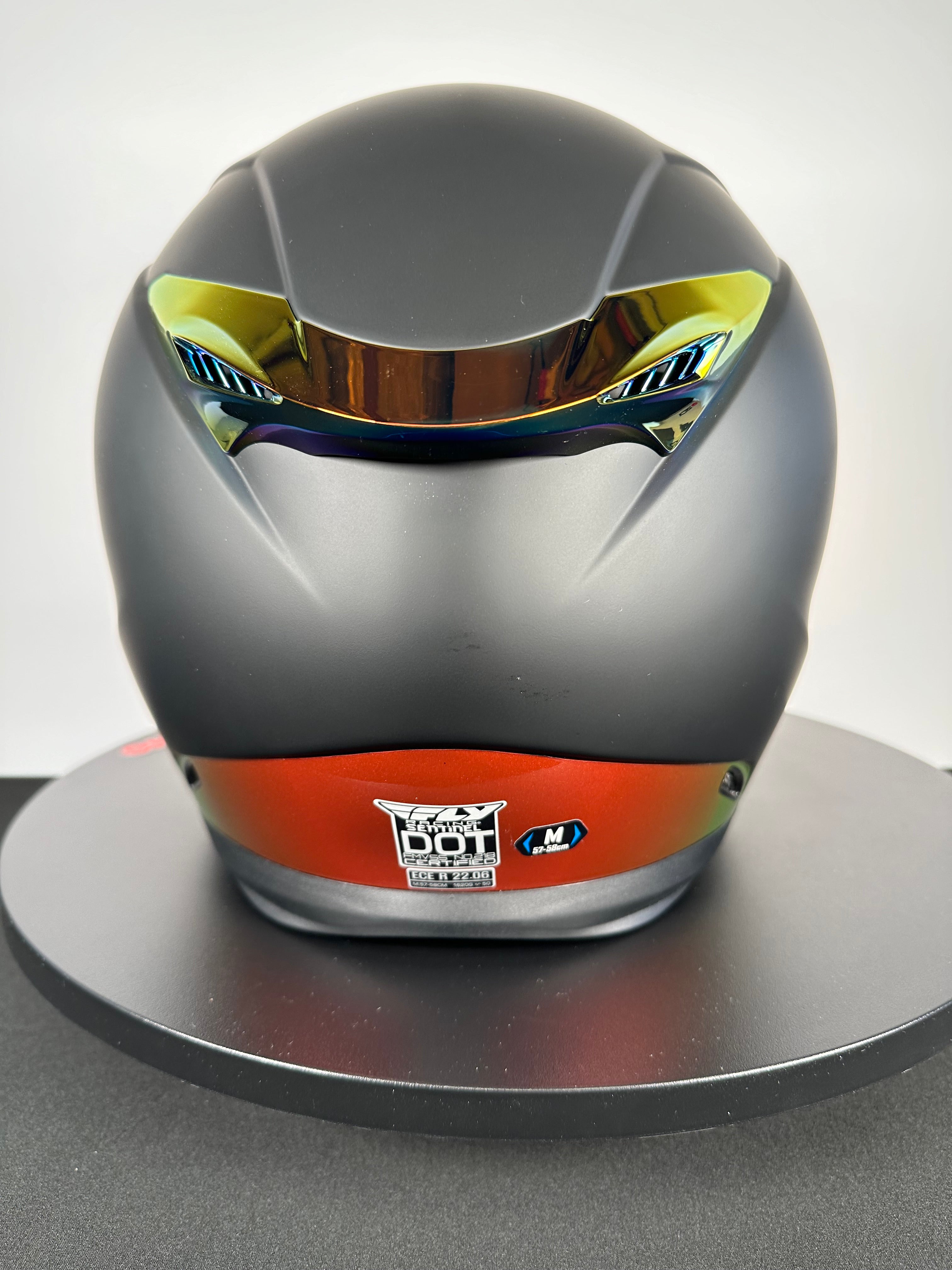 Fly Racing Sentinel Recon Helmet Matte Black/Fire Chrome – Motor