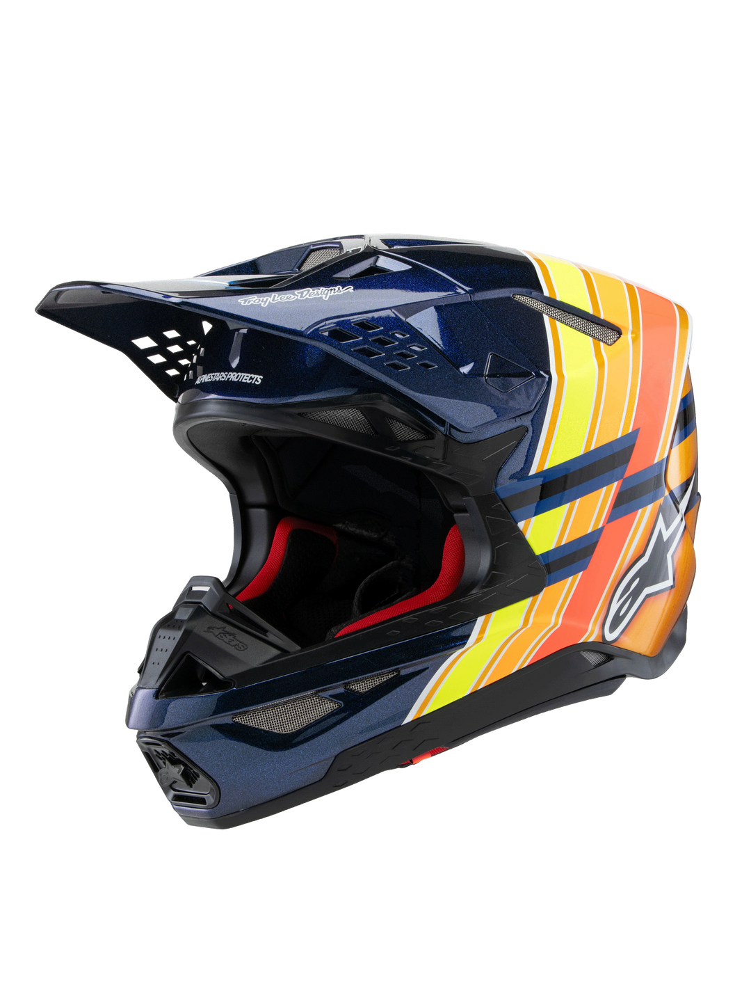 Alpinestars Supertech M10 TLD Edition 25 Helmet Dark Blue/Orange/Yellow Fluo/Red / Large