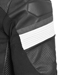 CORTECH REVO LEATHER JACKET - BLACK/WHITE