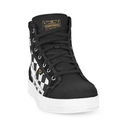 CORTECH THE SLAYER WOMEN'S CANVAS RIDING SHOE - WHITE CHECK