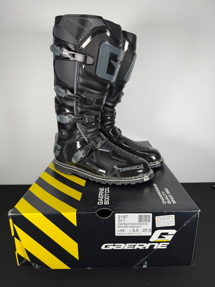 Gaerne Fastback Endurance Enduro Boots - Midnight - Size EU 44 / US 9.5 - OPEN BOX