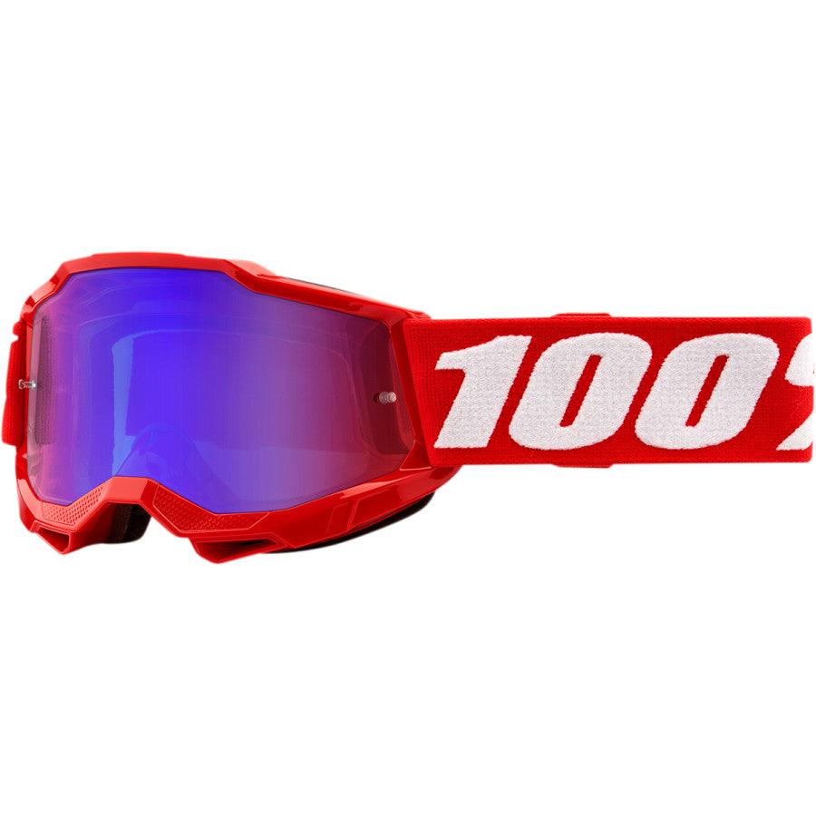 100% Youth Accuri 2 Goggles — Mirrored Lens - Red - Red/Blue Mirror