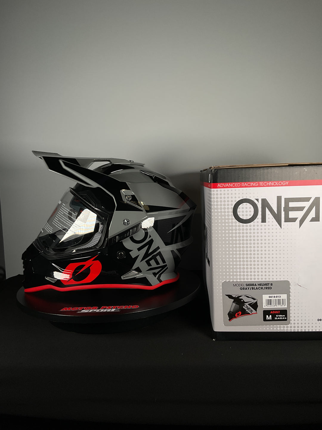 O'Neal Sierra Helmet R Gray/Black/Red - Size M - Used Open Box