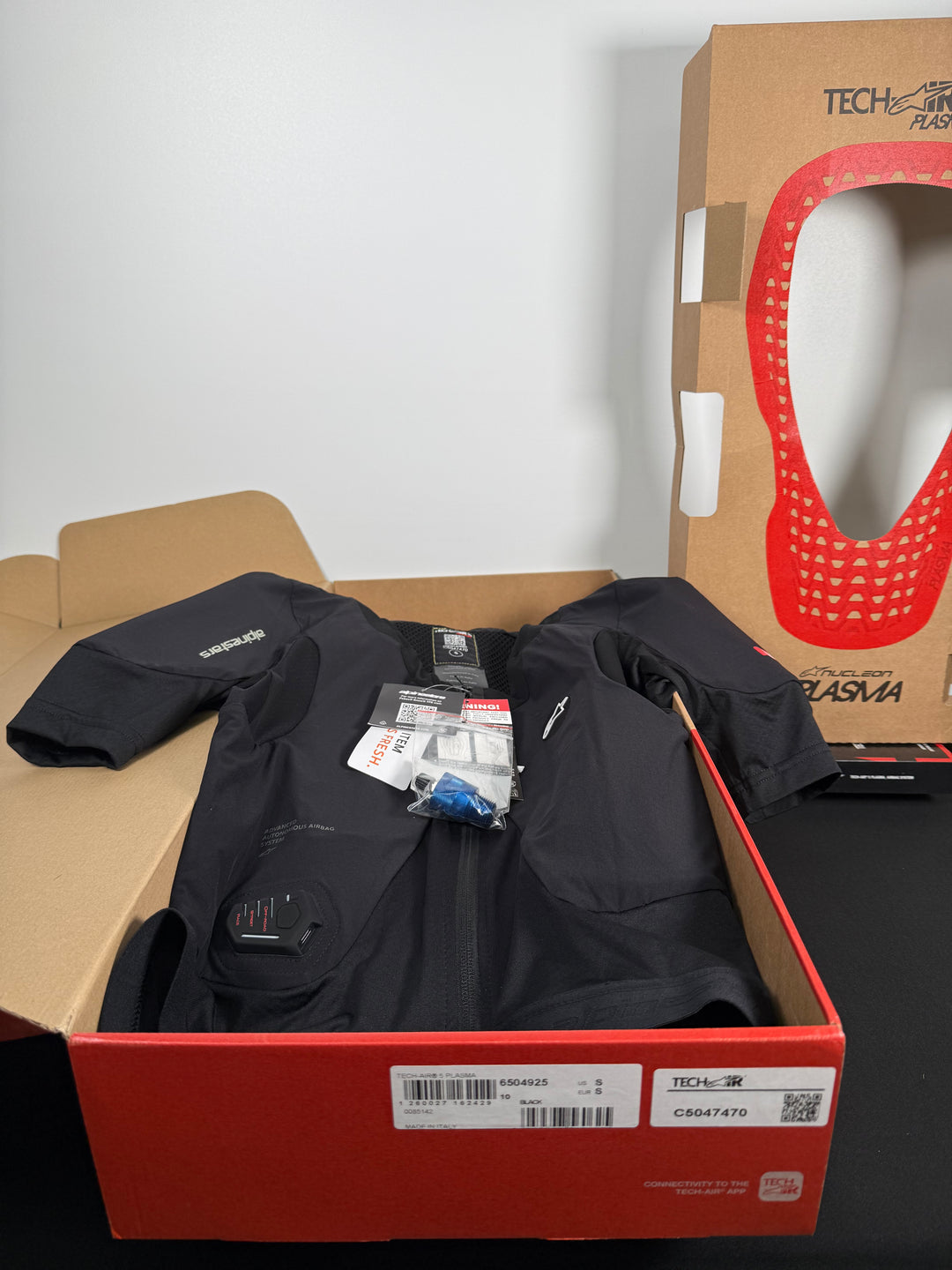 ALPINESTARS TECH-AIR 5 PLASMA - BLACK - Size S - OPEN BOX