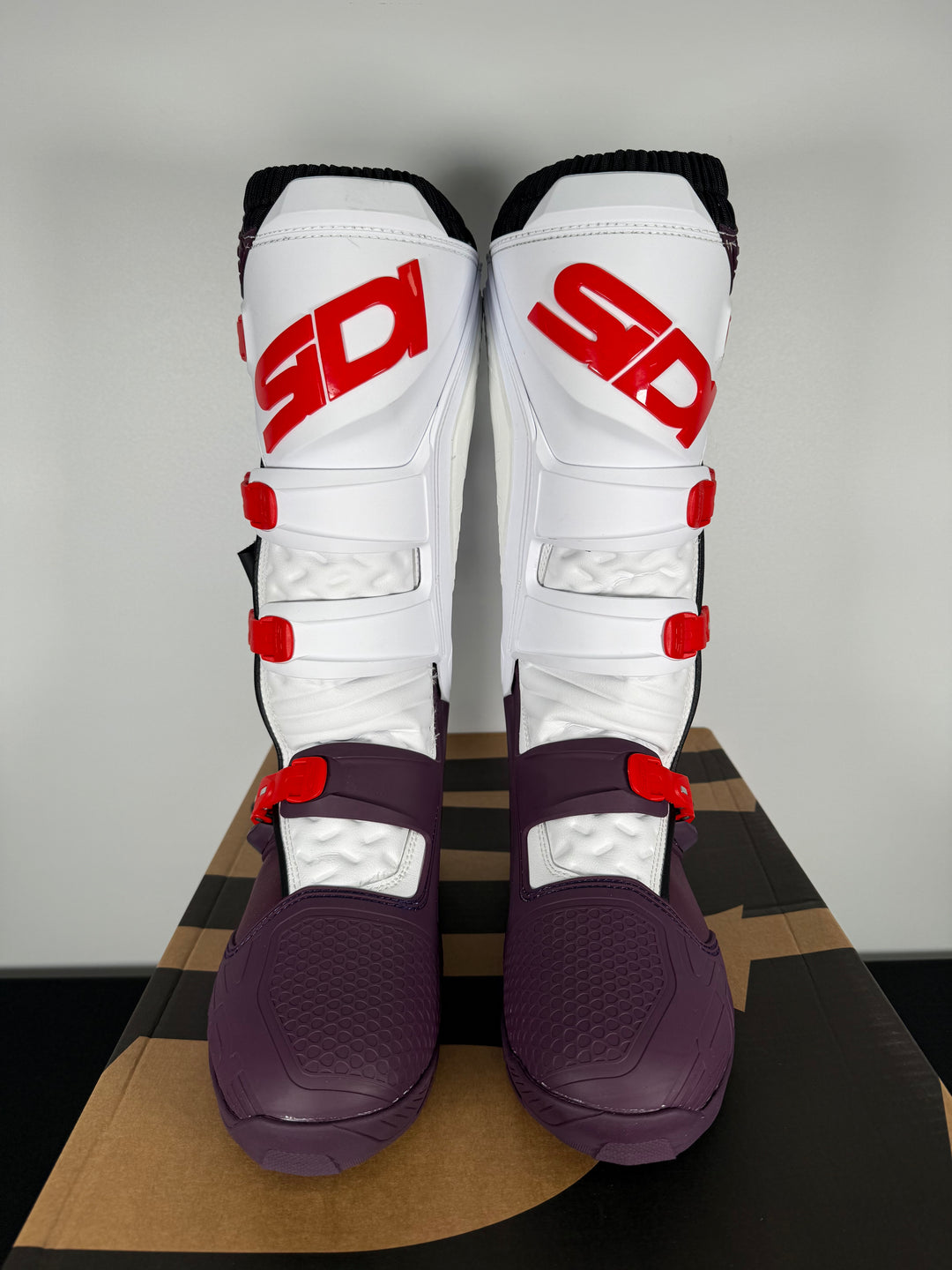 Sidi X Power SC Boot - White/Wine - Size EU 44 / US 10.2 - OPEN BOX - FINAL SALE / NO RETURNS